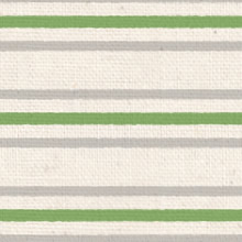背景用壁紙　ネップ入りコットン　生成り　緑×灰色ボーダー