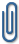 中くらいで太めのクリップのアイコン 灰青