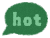 吹き出しのHOTアイコン64 透過png