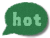 吹き出しのHOTアイコン64影付き 透過png